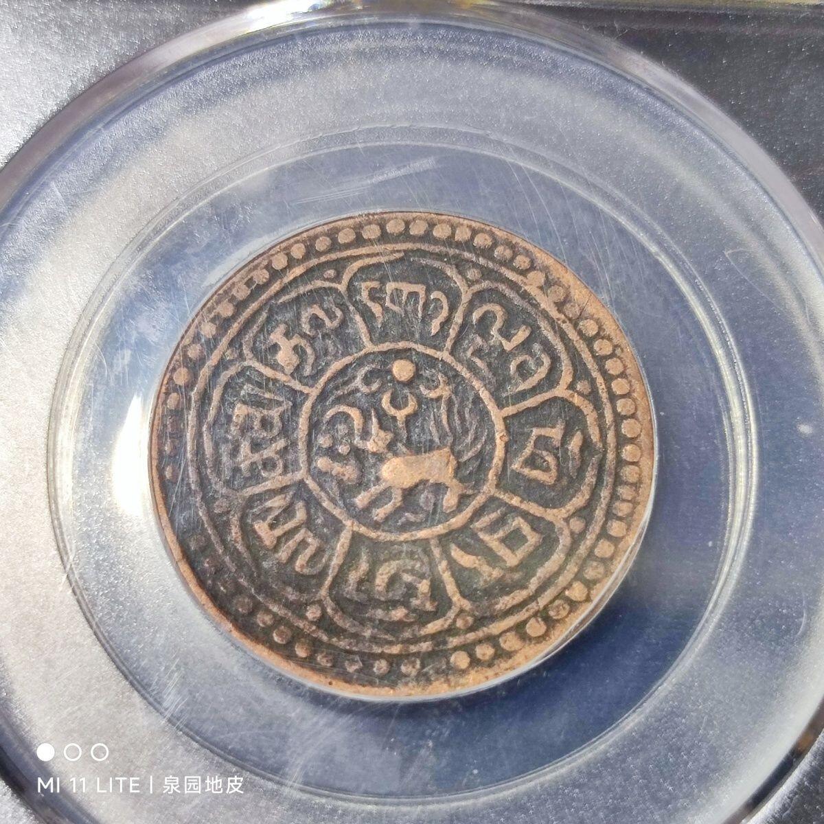 240603 公博AU50西藏铜币一钱横雪康有点版24mm保真按图发货215