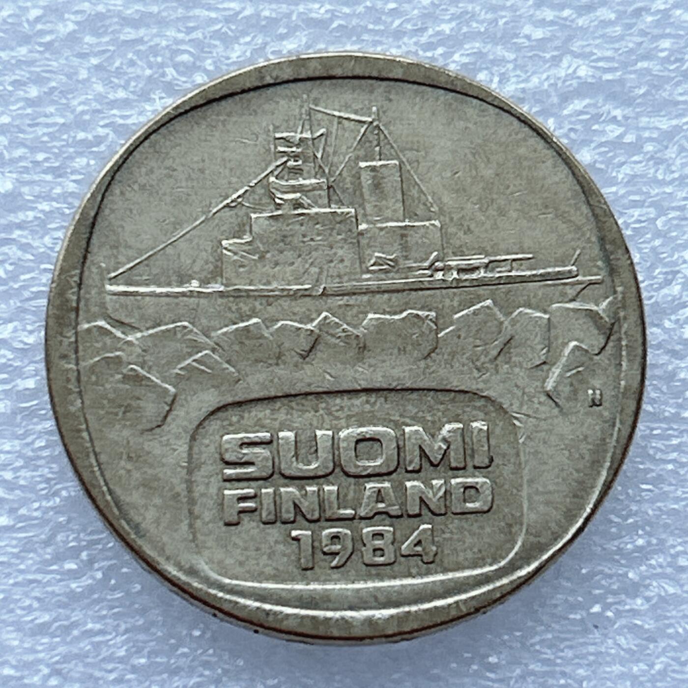 第一海外回流一元起拍收藏 散币专场 第93期 芬兰1984年5马克铝青铜币