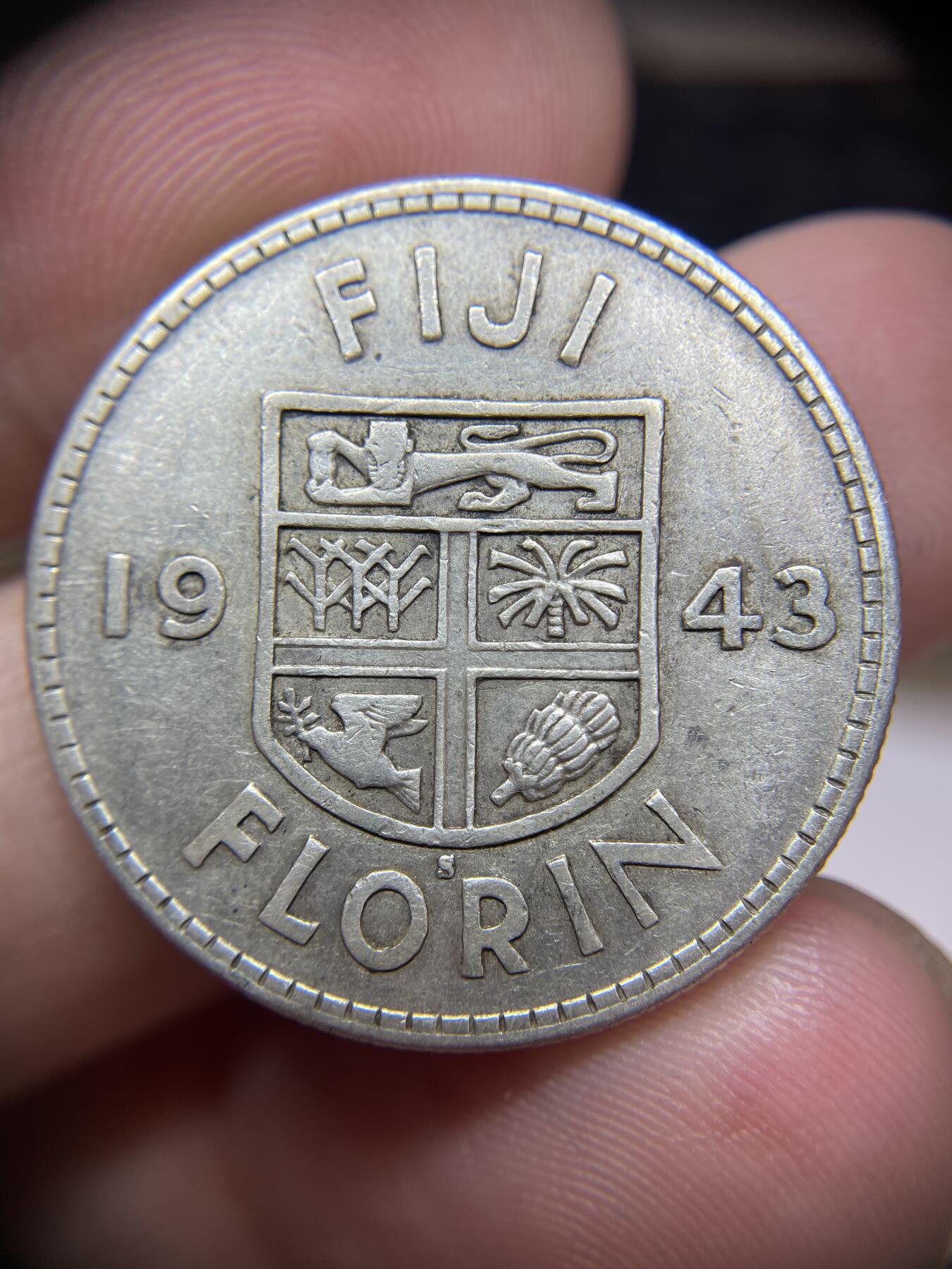 2024年集古藏今外币拍卖第八期-第8场—（总第78拍） 1943年斐济1佛洛琳银币