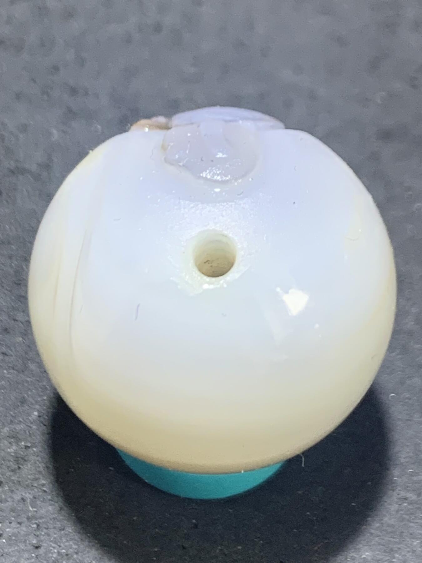 精美高玉化亚光海洋玉髓手工俏色巧雕一心向佛2.0意境圆珠一个