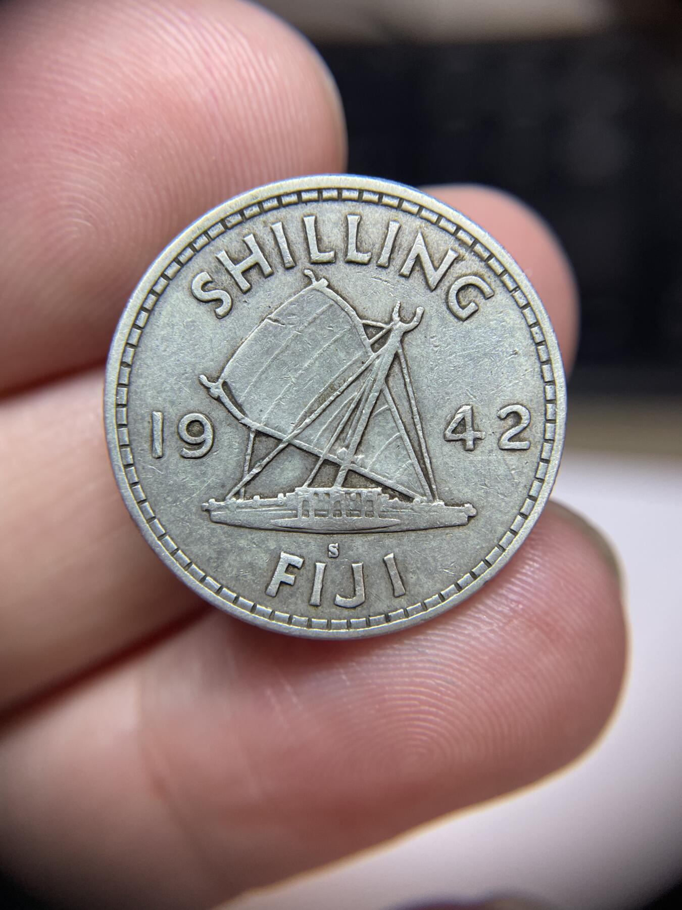 2024年集古藏今外币拍卖第八期-第8场—（总第78拍） 1942年斐济1先令银币