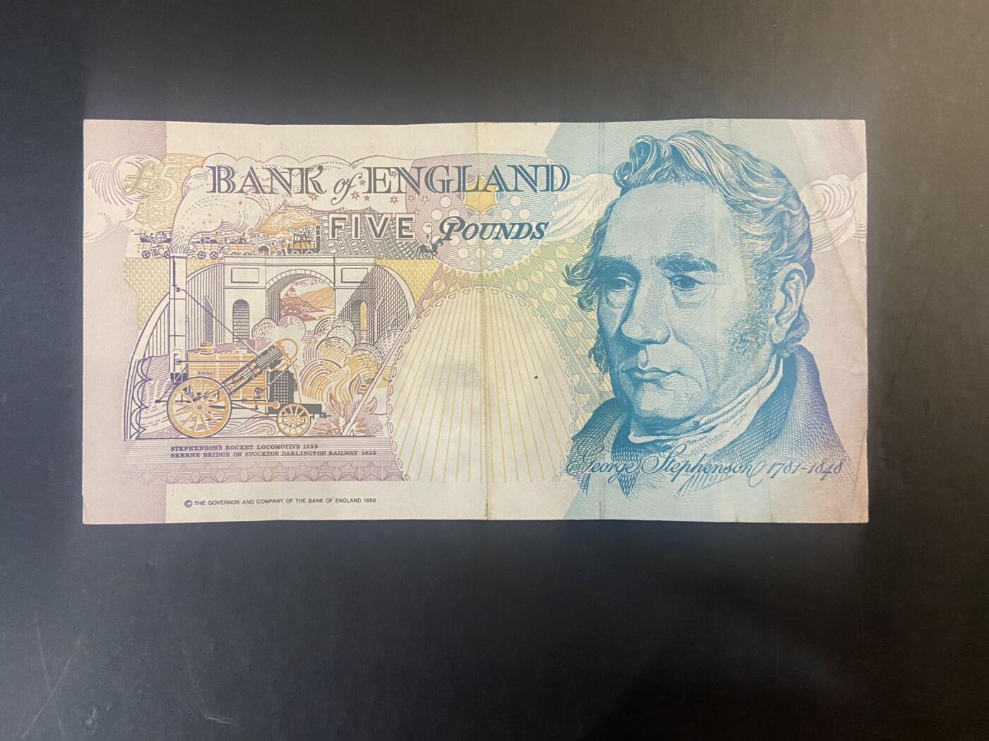 【炜奕收藏】旧币纪念币专场，0佣金，第六期 英国E序列初版首签流通好品纸币1张