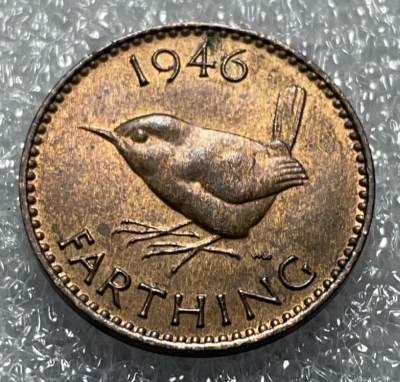 文馨钱币收藏133场，中外古币，版本已明细分 - 1946 年英国法新铜币