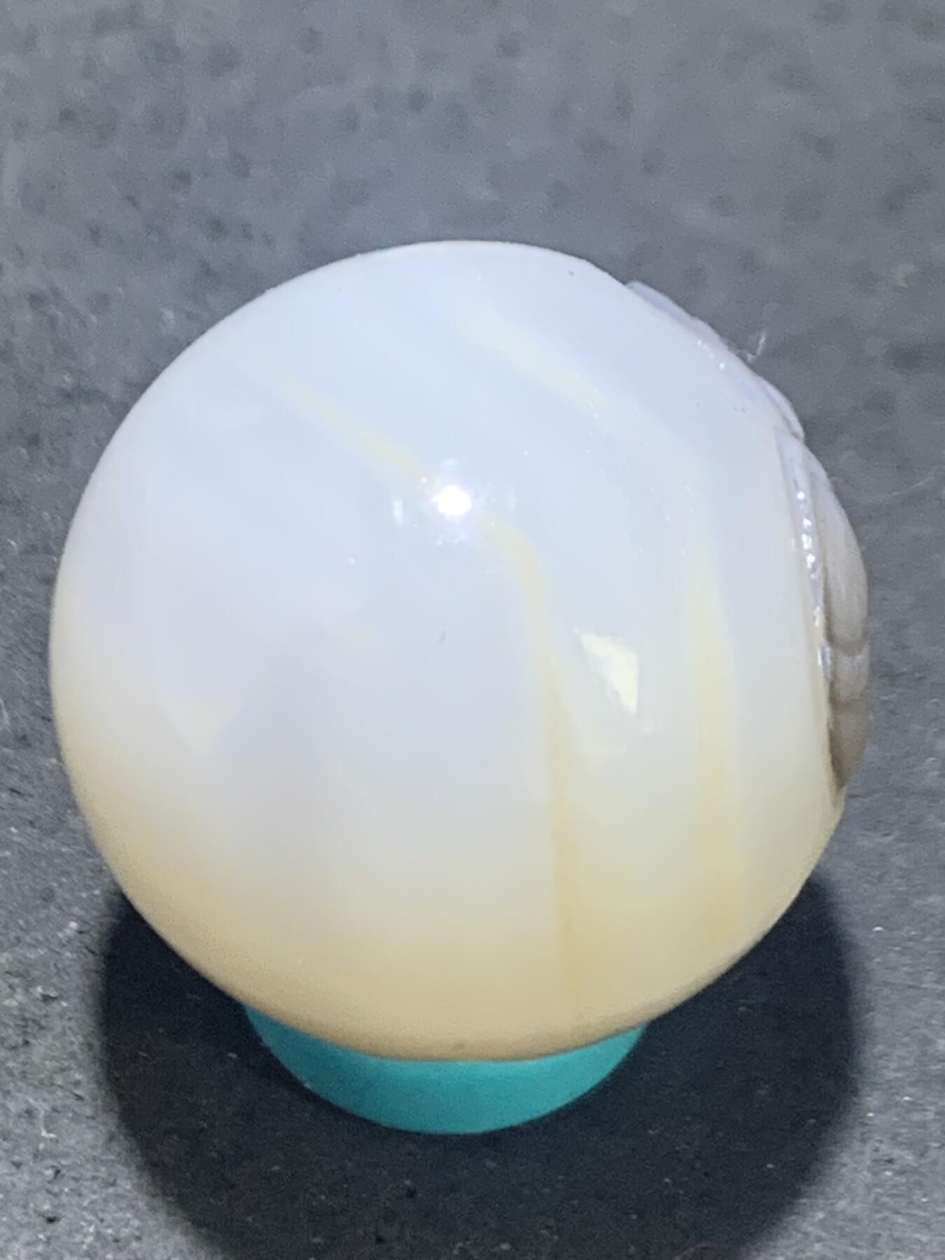 精美高玉化亚光海洋玉髓手工俏色巧雕一心向佛2.0意境圆珠一个