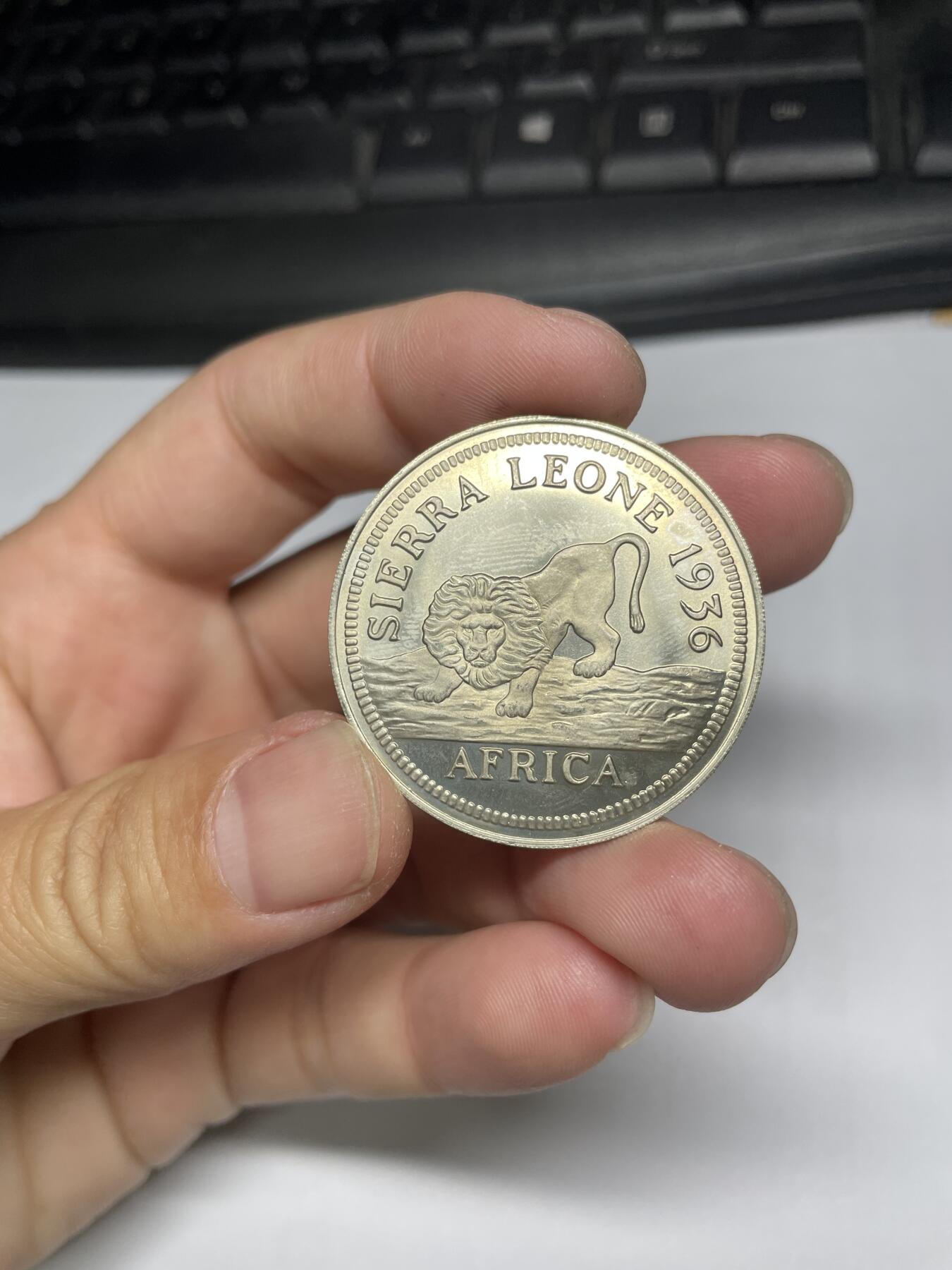 2024年集古藏今外币拍卖第八期-第8场—（总第78拍） 1936年塞拉利昂克朗纪念币