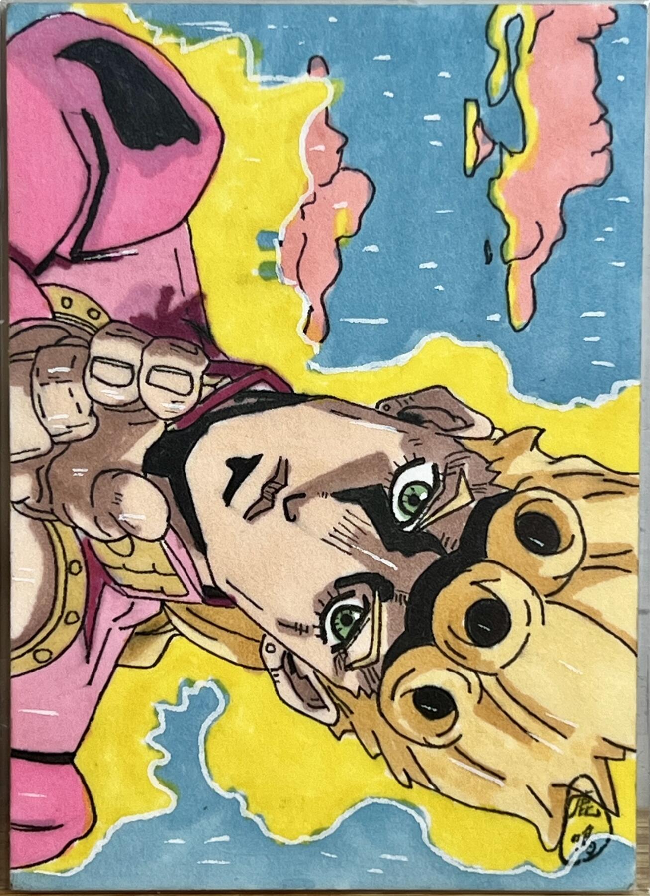 白泽拍卖卡牌专场第3期（端午小HIGH） 2024 鹿鸣手绘卡 JOJO 问博亲签