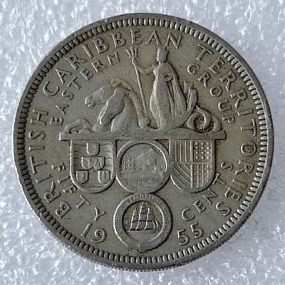 第一海外回流一元起拍收藏 散币专场 第94期 - 英属东加勒比1955年50分