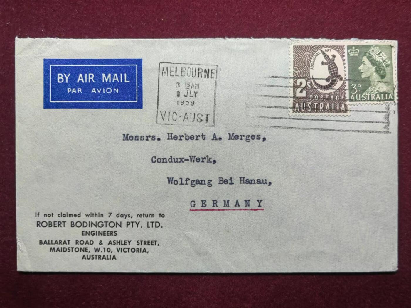 联合阁邮币社™ ——“国际邮品专场” 新西兰实寄邮封