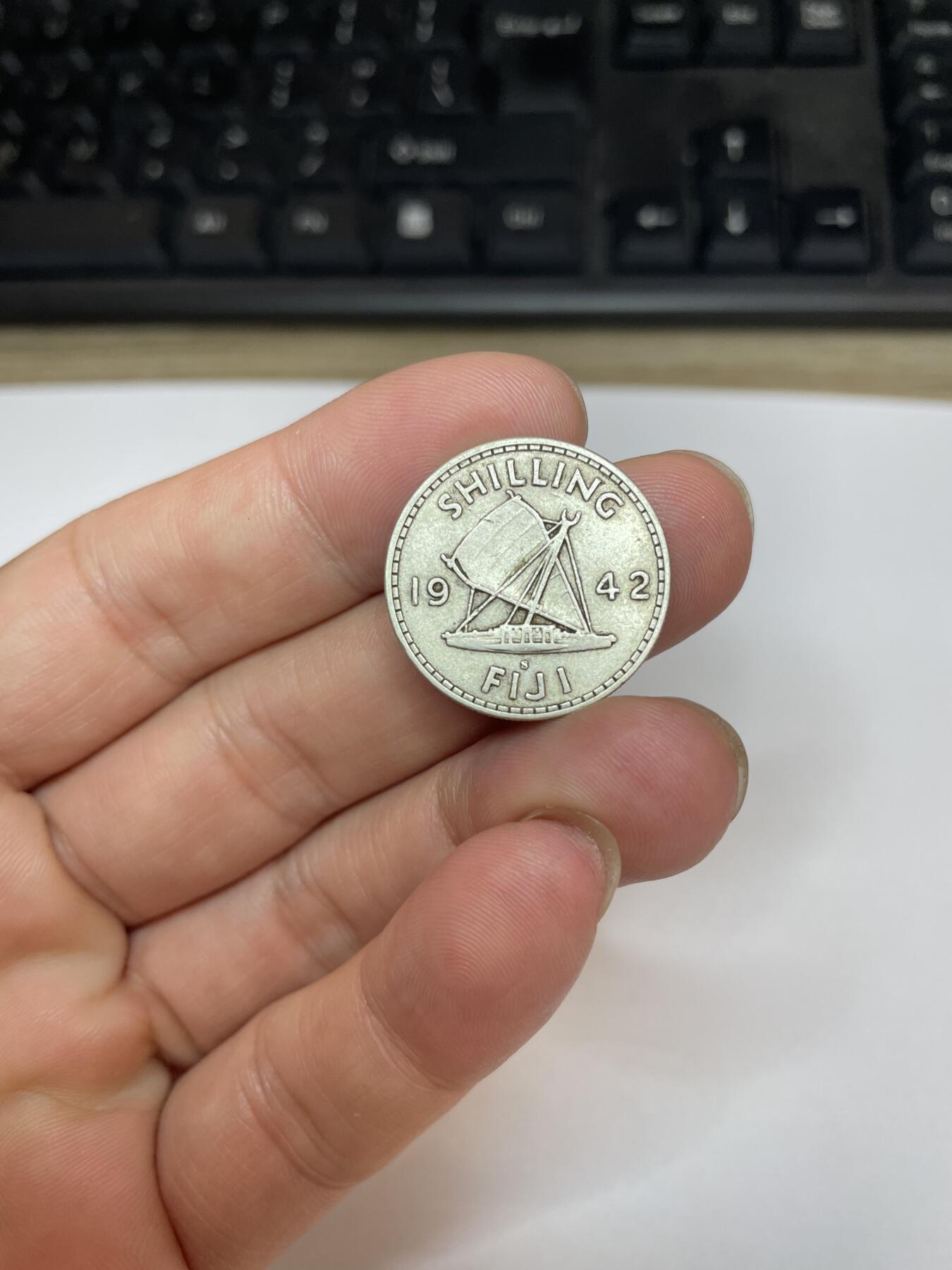 2024年集古藏今外币拍卖第八期-第8场—（总第78拍） 1942年斐济1先令银币