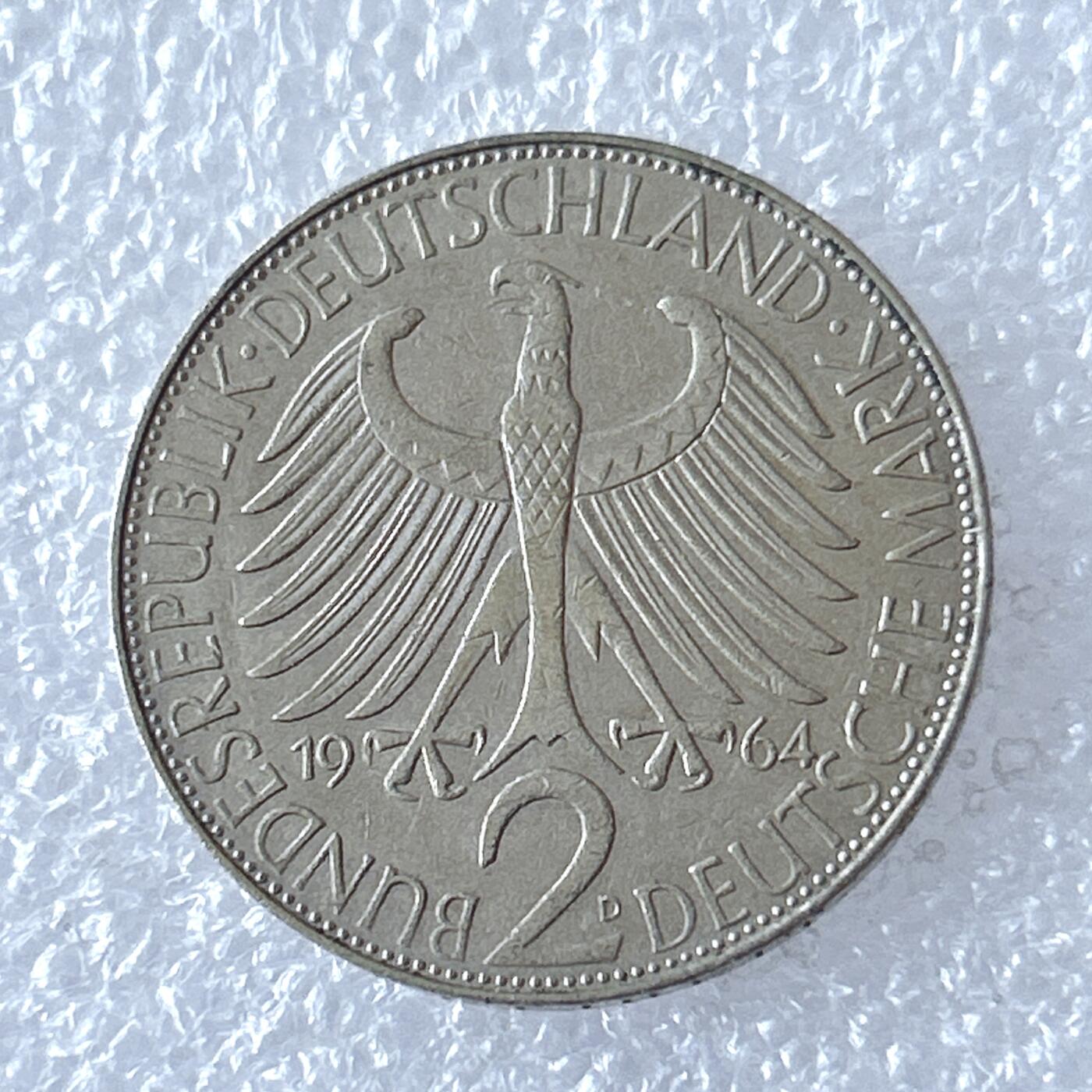 第一海外回流一元起拍收藏 散币专场 第94期 德国1964年2马克 马克思普朗克