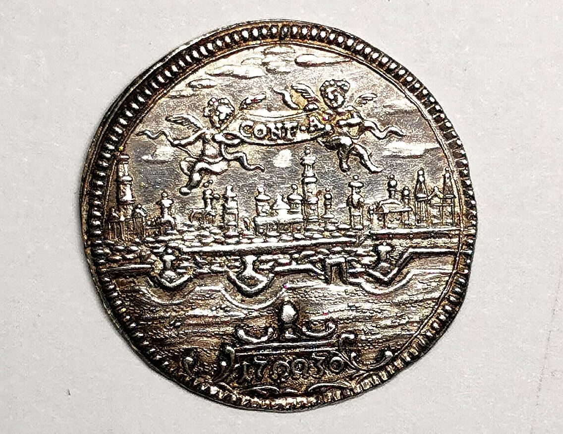 凡希社世界钱币微拍第二百七十二期 1703奥格斯堡忏悔纪念金杜卡特银质样币AU