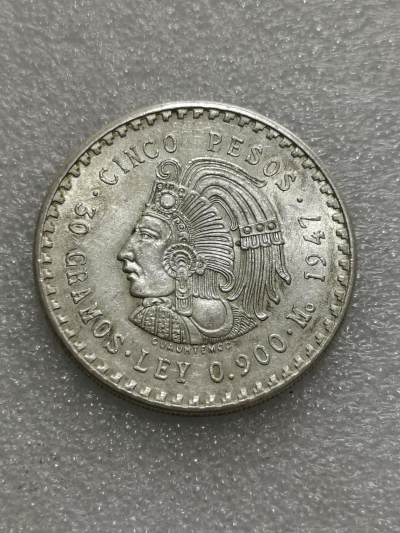 臻藏泉阁国内外钱币 - 墨西哥印第安人酋长银币