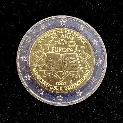 巴斯克收藏第277期 散币，纪念币专场 6月18/19/20号三场连拍 全场包邮 - 德国 2007年 2欧元纪念币 罗马条约50周年纪念