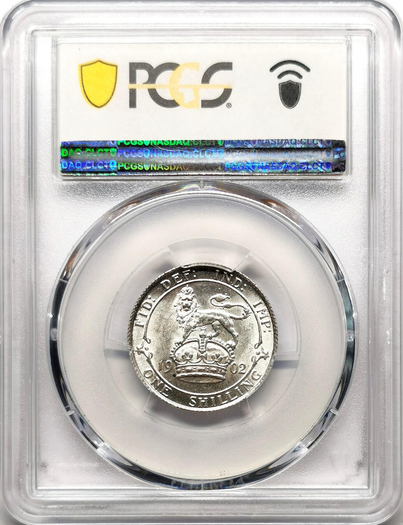 凡希社世界钱币微拍第二百七十二期 1902英国爱七先令PCGS-MS63