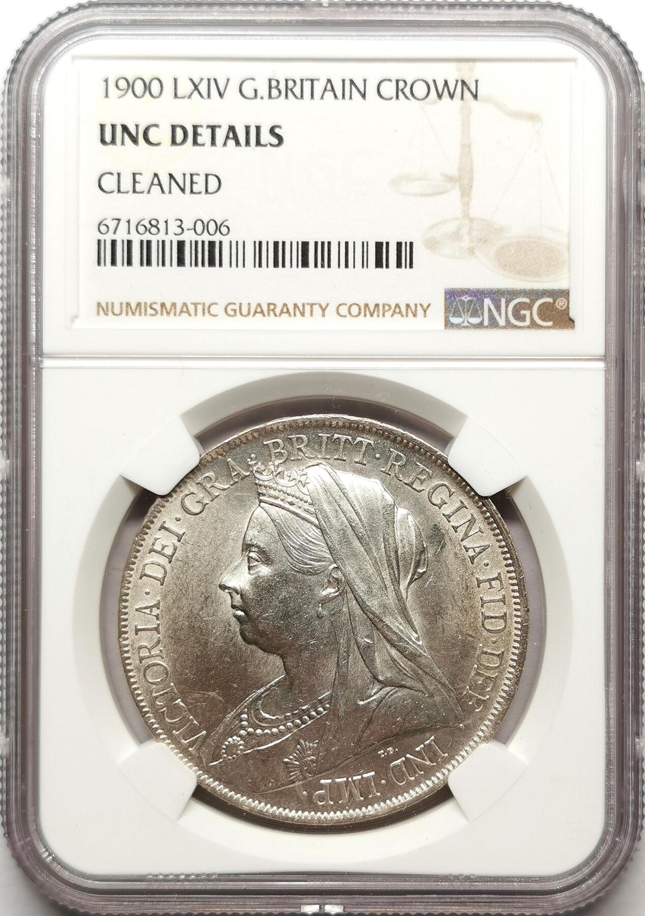 凡希社世界钱币微拍第二百七十二期 1900LXIV英国老维批纱马剑NGC-UNCD