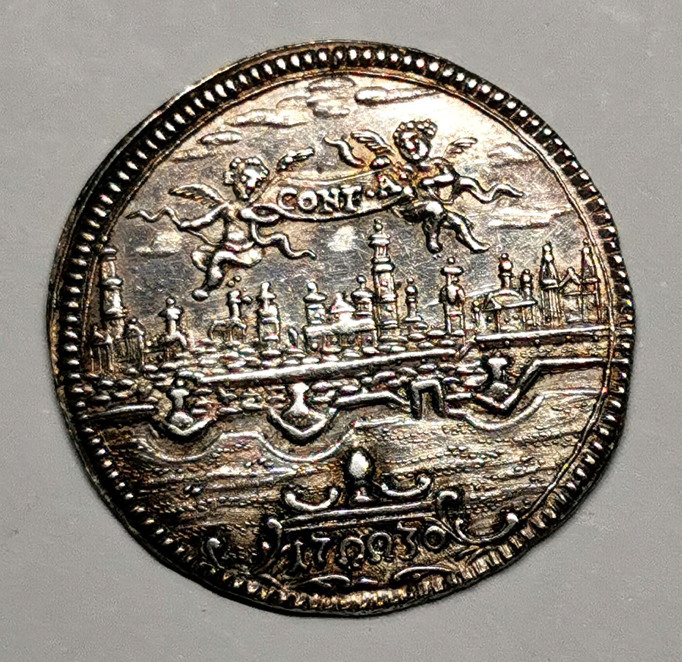 凡希社世界钱币微拍第二百七十二期 1703奥格斯堡忏悔纪念金杜卡特银质样币AU