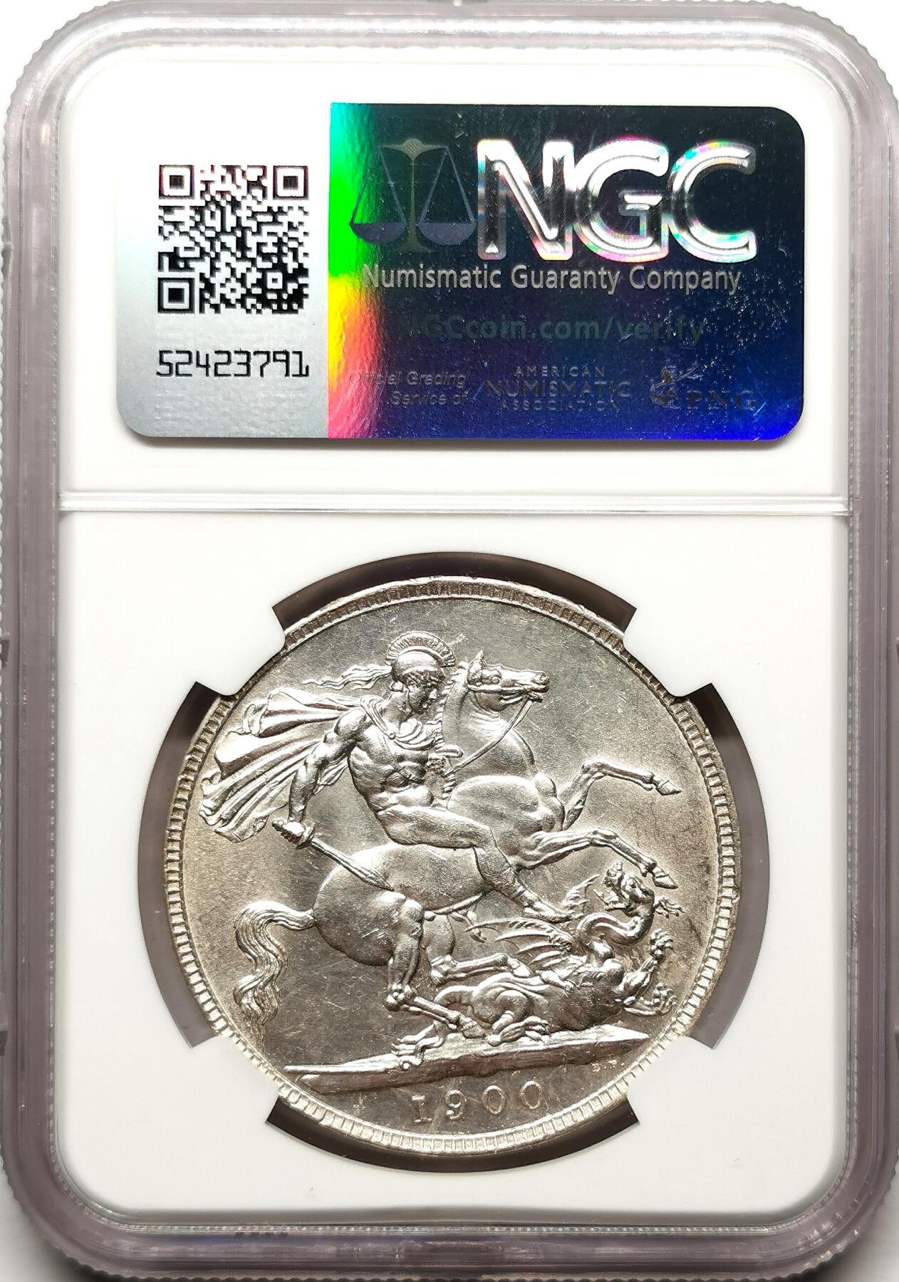 凡希社世界钱币微拍第二百七十二期 1900LXIV英国老维批纱马剑NGC-UNCD