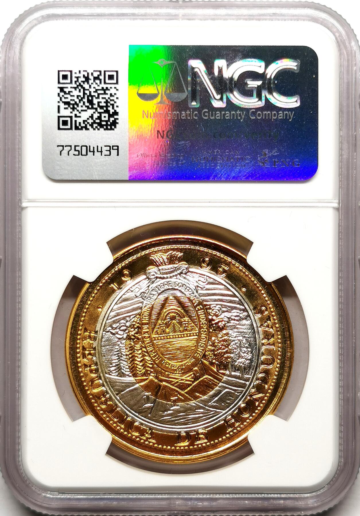 凡希社世界钱币微拍第二百七十二期 1995洪都拉斯三金属10L戏铸币NGC-PF68UC