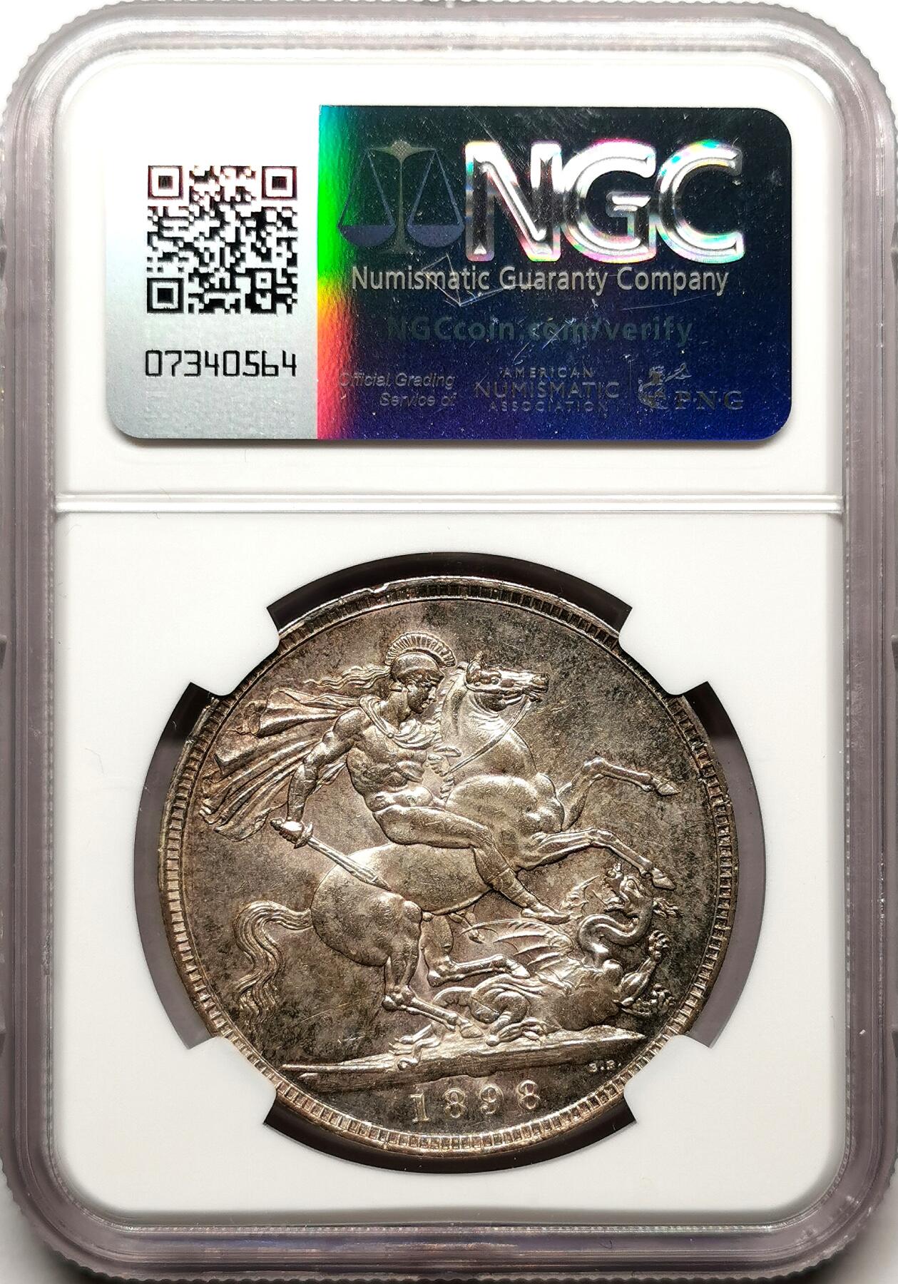 凡希社世界钱币微拍第二百七十二期 1898LXII英国老维批纱马剑NGC-UNCD