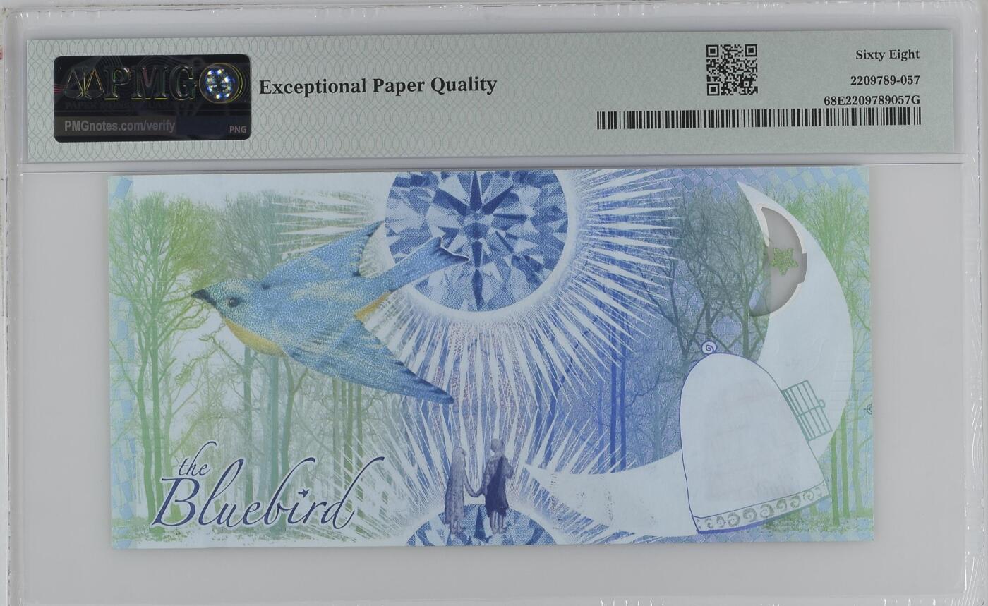 [飞马收藏] PMG高分评级钞 哈萨克斯坦 蓝鸟 测试钞 流星版 PMG68EPQ超高分