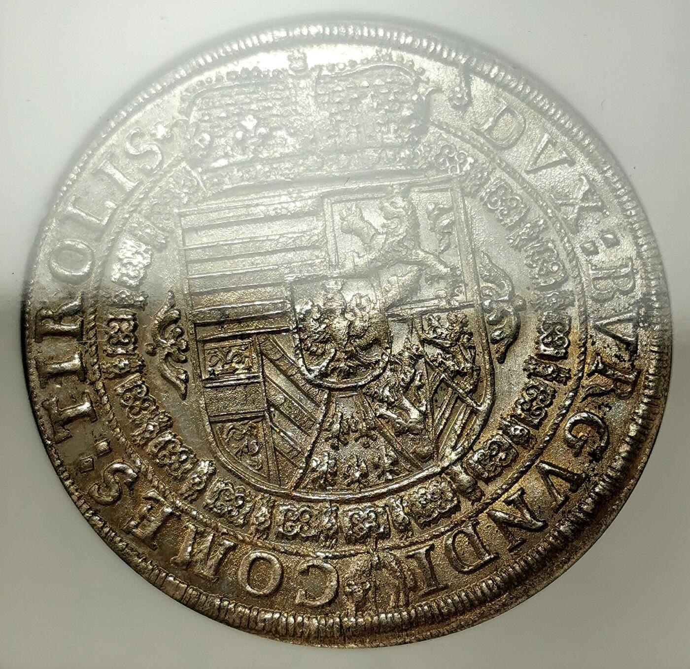 凡希社世界钱币微拍第二百七十二期 荐！1632神圣罗马帝国上奥地利利奥波德五世戎装像泰勒大银NGC-MS63