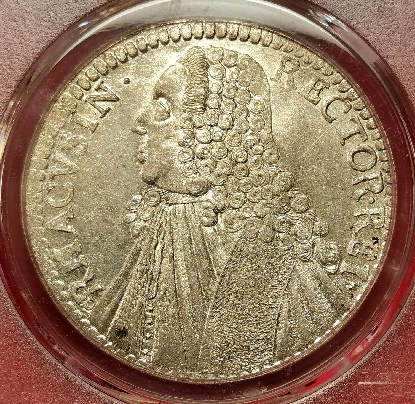 凡希社世界钱币微拍第二百七十二期 荐！1770拉古萨共和国tallero大银PCGS-MS63，罕见的原银光品相，背面减重痕略多，P唯一最高分！