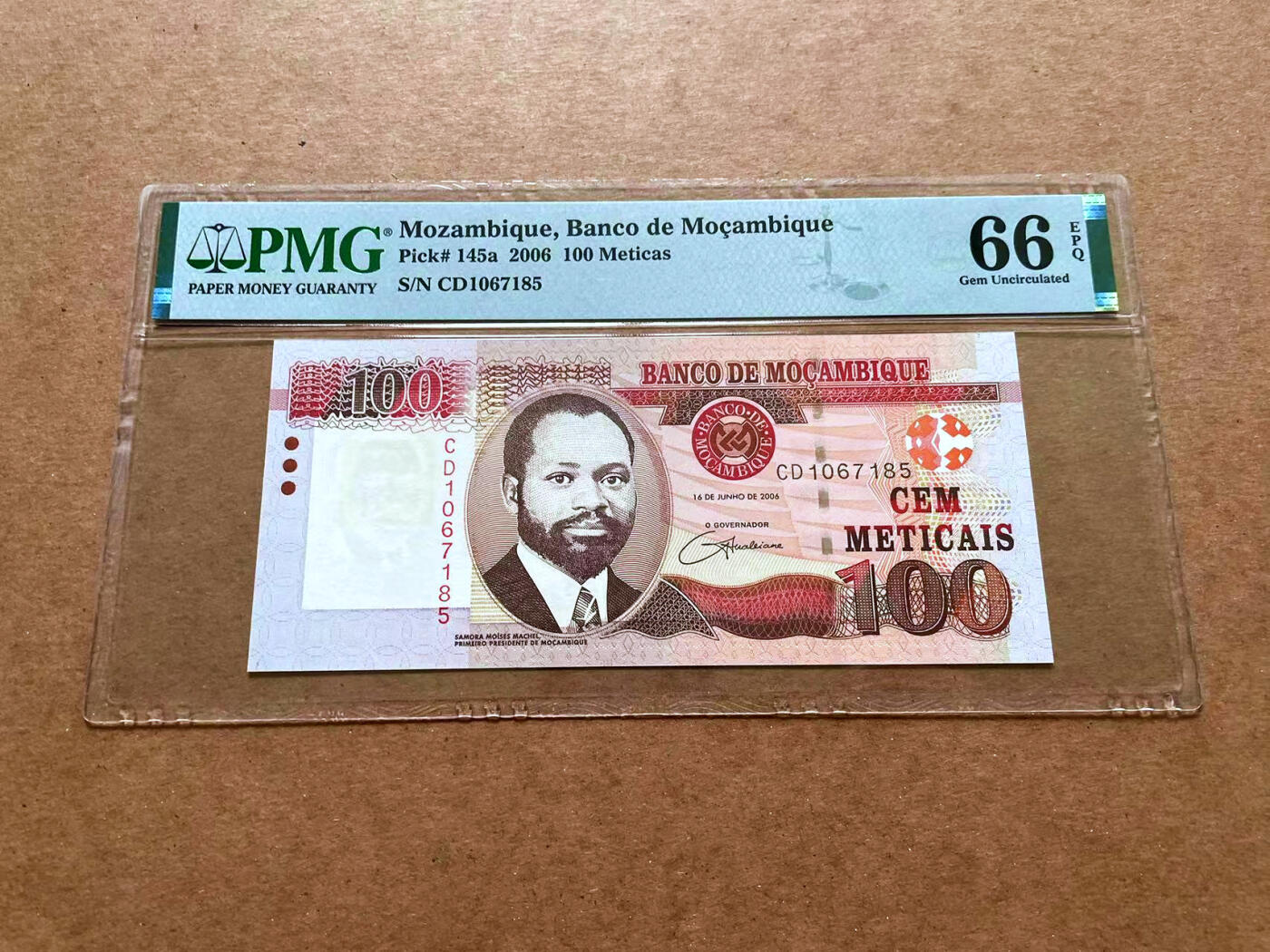 【Blue Auction】✨世界纸币精拍第489期【精】 莫桑比克 2006年100Meticas PMG66EPQ 