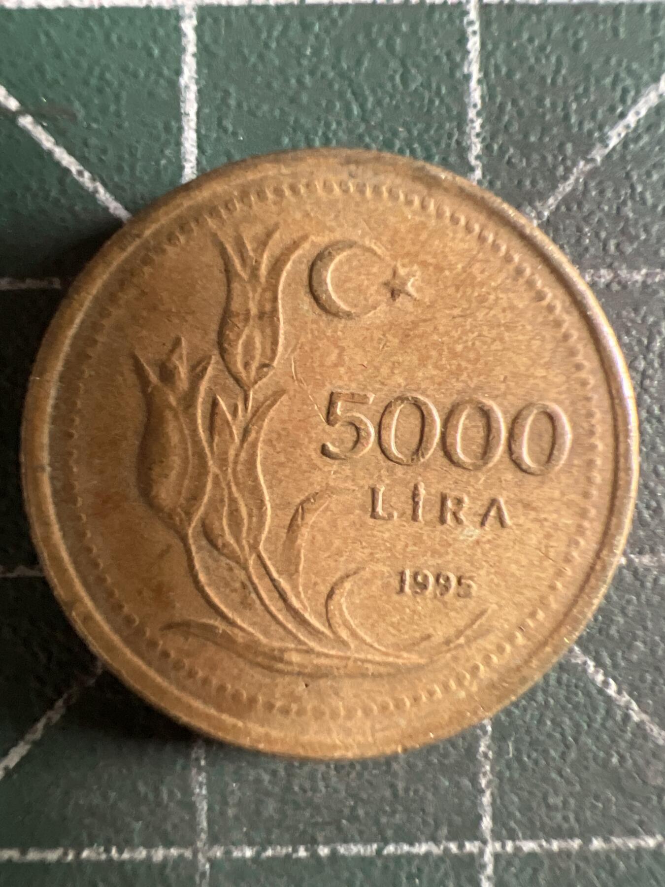 第625期 硬币专场 （无押金，捡漏，全场50包邮，偏远地区除外，接收代拍业务） 土耳其5000里拉