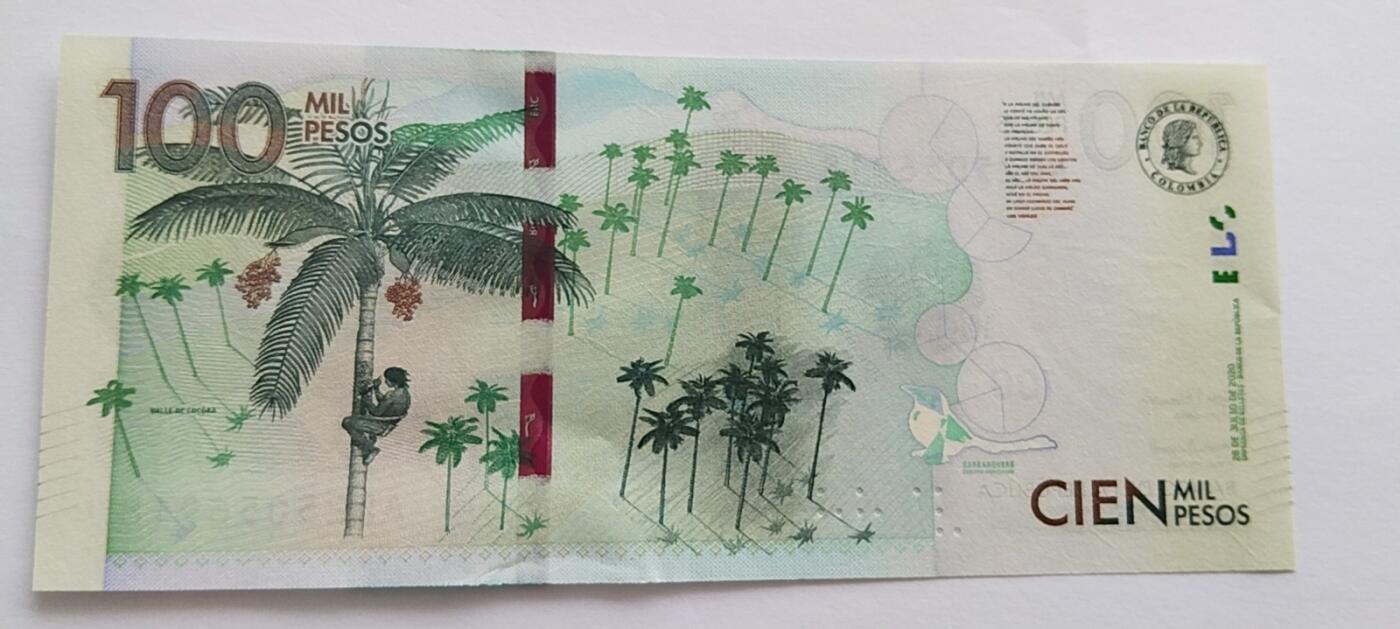 天和轩精品钱币第32场 全新UNC哥伦比亚100000比索