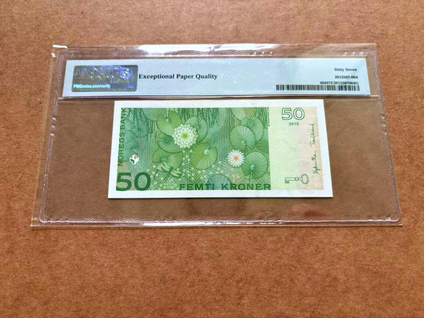 【Blue Auction】✨世界纸币精拍第489期【精】 【无47】挪威 2011-15年50克朗 PMG67EPQ 高分