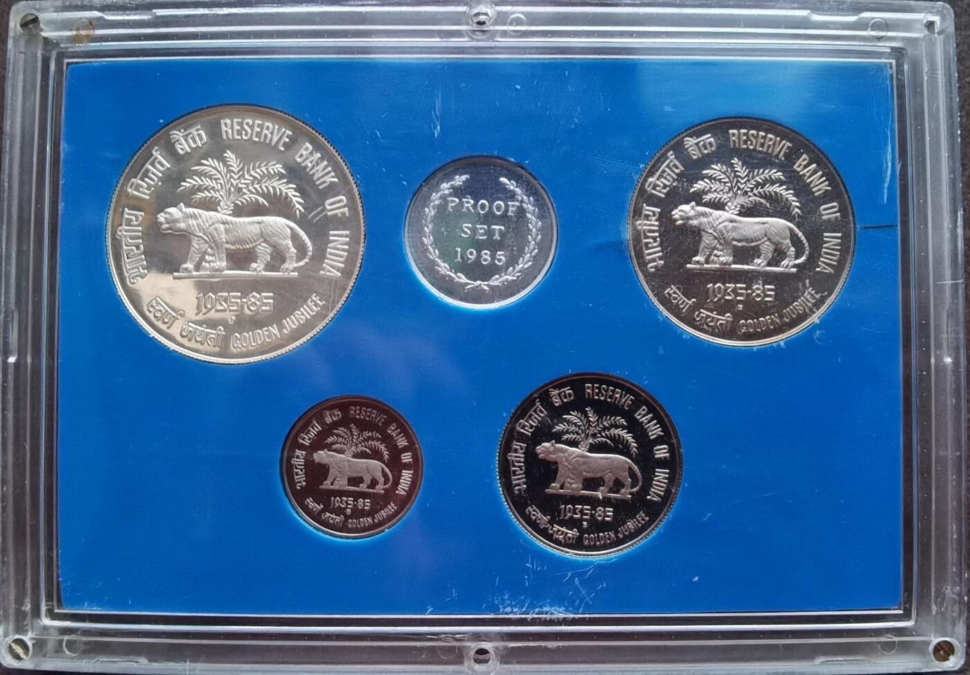 印度1985年精制套币  Proof set 无外纸套
