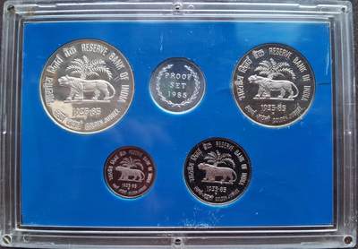 印度1985年精制套币  Proof set 无外纸套 - 印度1985年精制套币  Proof set 无外纸套