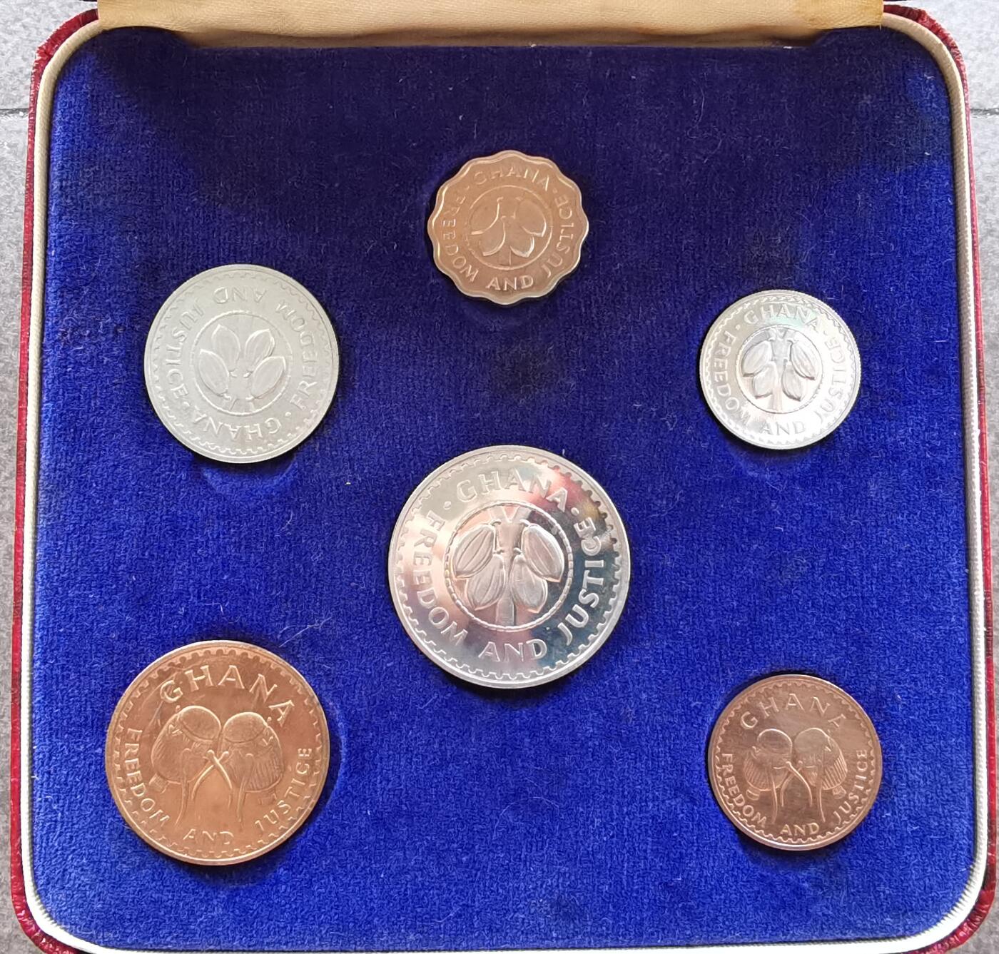 加纳1967年精制套币 Proof set 带原盒