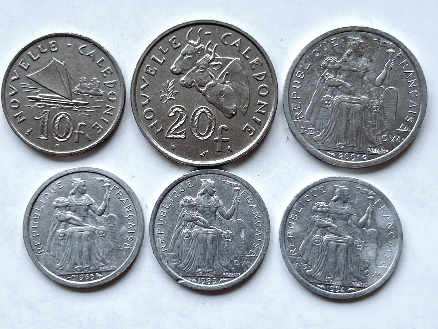 第一海外回流一元起拍收藏 散币专场 第95期 法属新喀里多尼亚.法属波利尼西亚