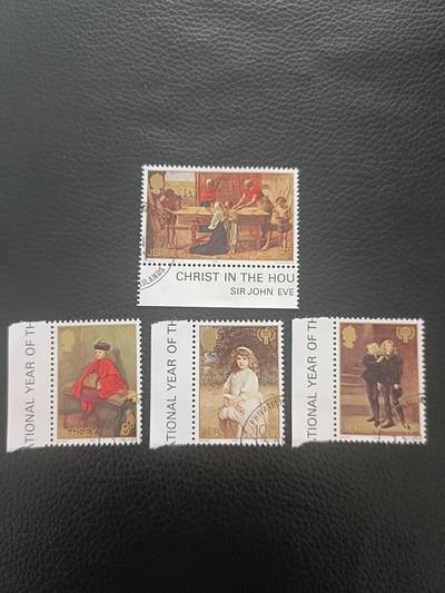 (24)英属泽西邮票1979儿童年 米莱斯有关儿童绘画作品 4全 销票 - (24)英属泽西邮票1979儿童年 米莱斯有关儿童绘画作品 4全 销票