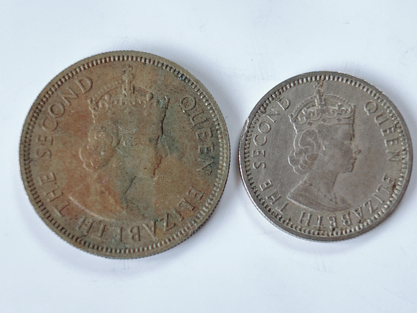 第一海外回流一元起拍收藏 散币专场 第95期 马来亚和英属婆罗洲1961年10分+20分 伊丽莎白二世