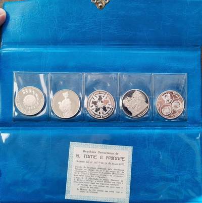 圣多美和普林西比1977年全银精制套币 Proof set - 圣多美和普林西比1977年全银精制套币 Proof set