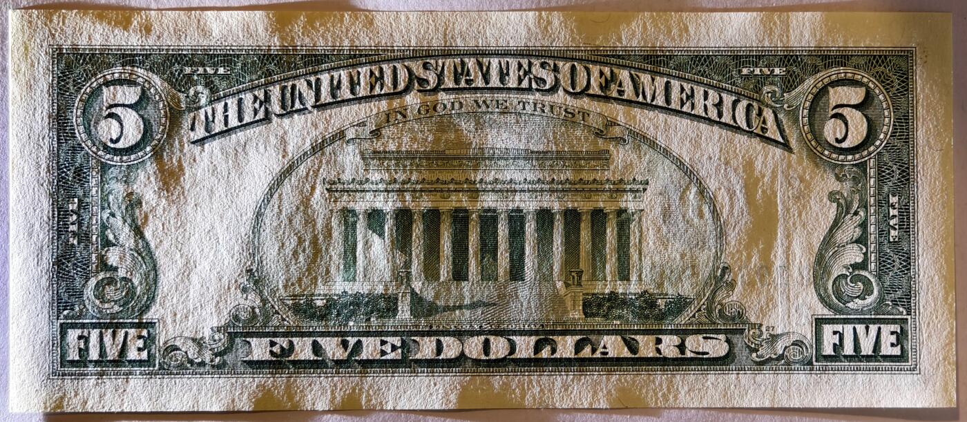 紫瑗钱币——第363期拍卖——纸币场 美国 1995年 B版 无序列 亚伯拉罕·林肯 5美元 小头版 UNC