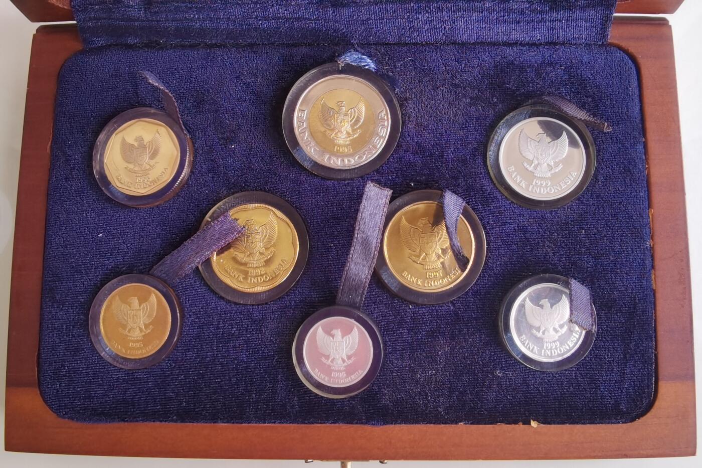 印度尼西亚1992-1999年精制套币 大全套 proof set 