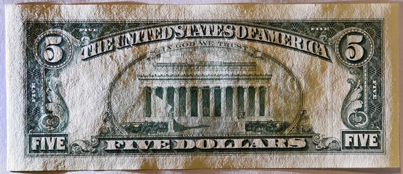 紫瑗钱币——第363期拍卖——纸币场 美国 1995年 B版 无序列 亚伯拉罕·林肯 5美元 小头版 UNC