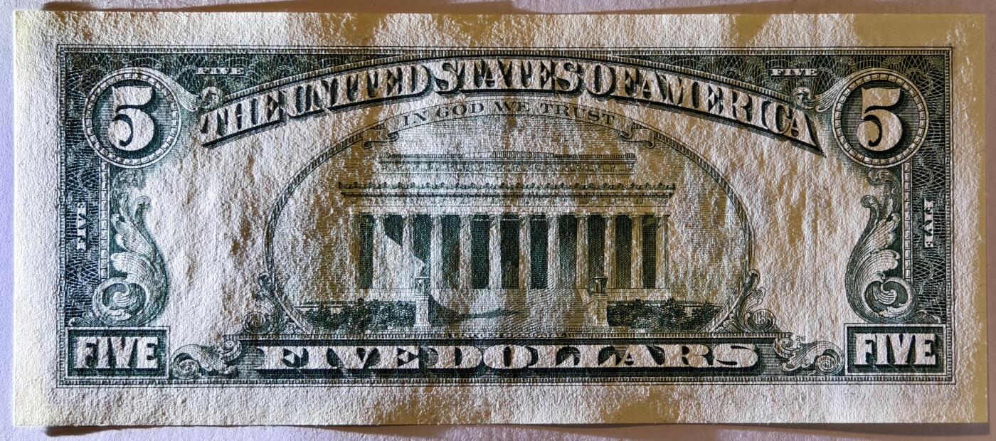 紫瑗钱币——第363期拍卖——纸币场 美国 1995年 B版 无序列 亚伯拉罕·林肯 5美元 小头版 UNC