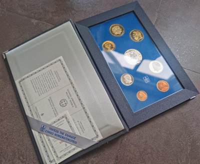 希腊1993年精制套币 Proof set 原包装带证书 - 希腊1993年精制套币 Proof set 原包装带证书