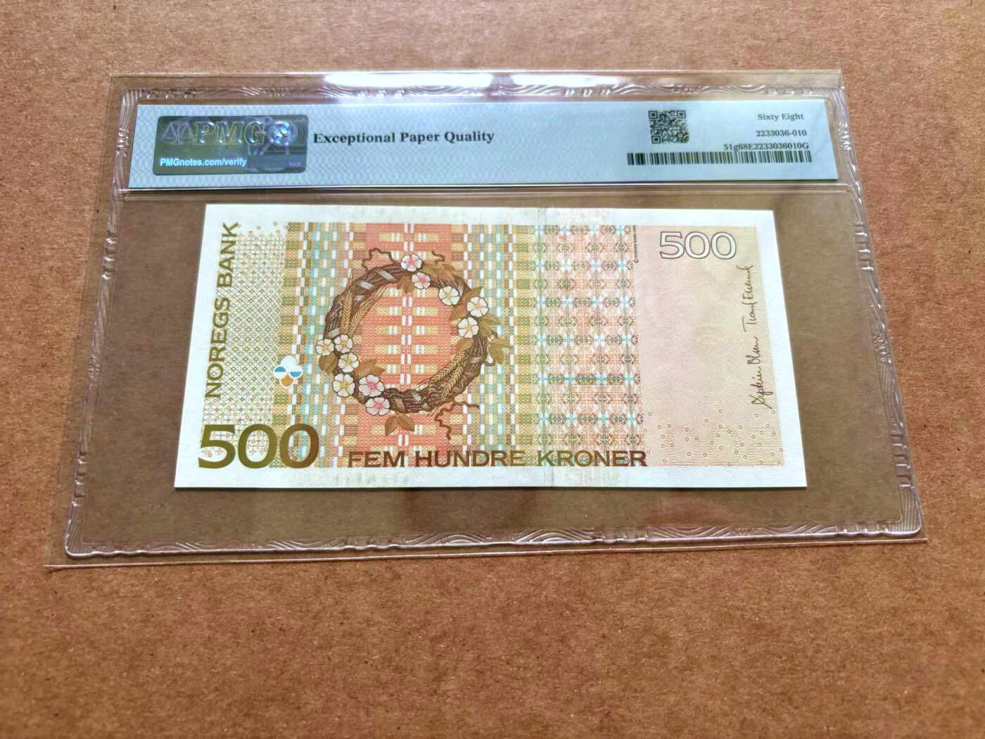 【Blue Auction】✨世界纸币精拍第489期【精】 挪威 2015年500克朗 PMG68EPQ 超高分