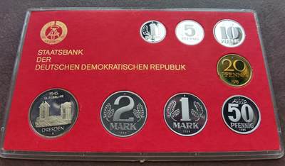 东德民主德国1988年精制套币 Proof set  - 东德民主德国1988年精制套币 Proof set 