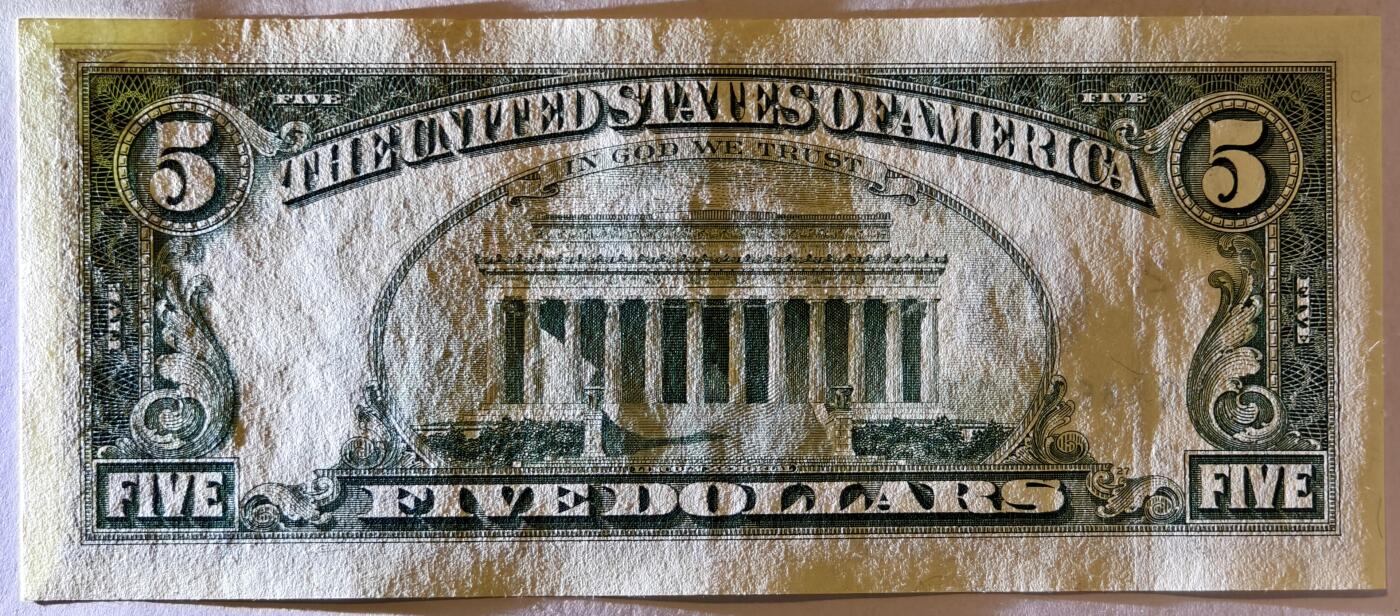 紫瑗钱币——第363期拍卖——纸币场 美国 1995年 B版 无序列 亚伯拉罕·林肯 5美元 小头版 UNC