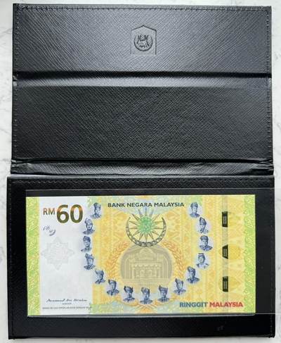 2024第24场（总第176期）：三层复合钞专场 - 马来西亚“独立60周年”60令吉Durasafe三层复合基材纪念钞册装UNC