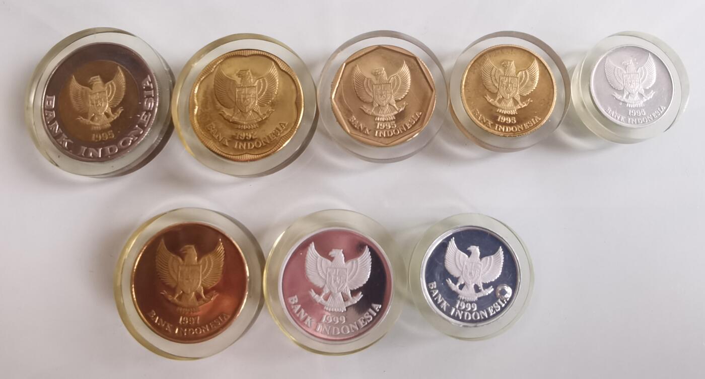 印度尼西亚1992-1999年精制套币 大全套 proof set 