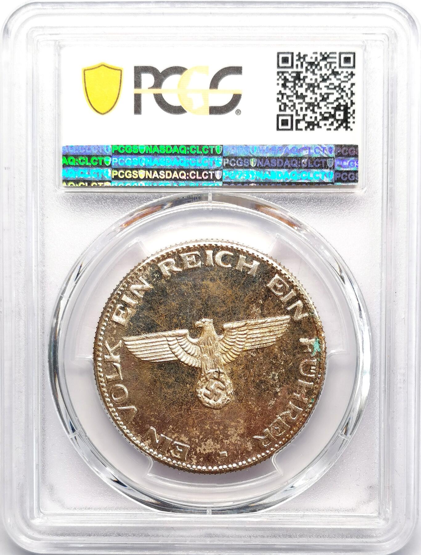 凡希社世界钱币微拍第二百七十二期 德国元首纪念章PCGS-SP64后铸品