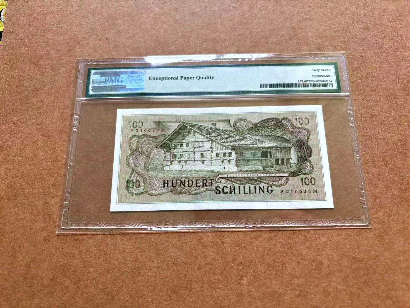 【Blue Auction】✨世界纸币精拍第489期【精】 【无47】奥地利 1969年100先令 PMG67EPQ 高分