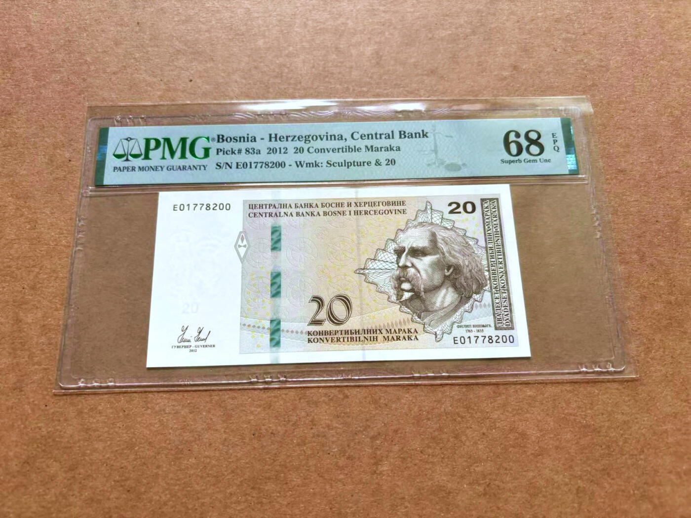 【Blue Auction】✨世界纸币精拍第489期【精】 波黑 2012年20马克 PMG68EPQ 超高分